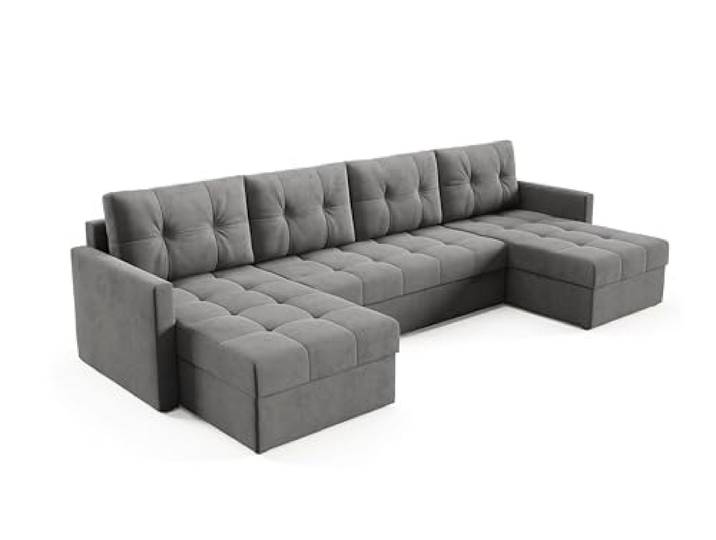 Sofello Ecke U-Form IVIO Grau grosses Ecke mit Bettkasten