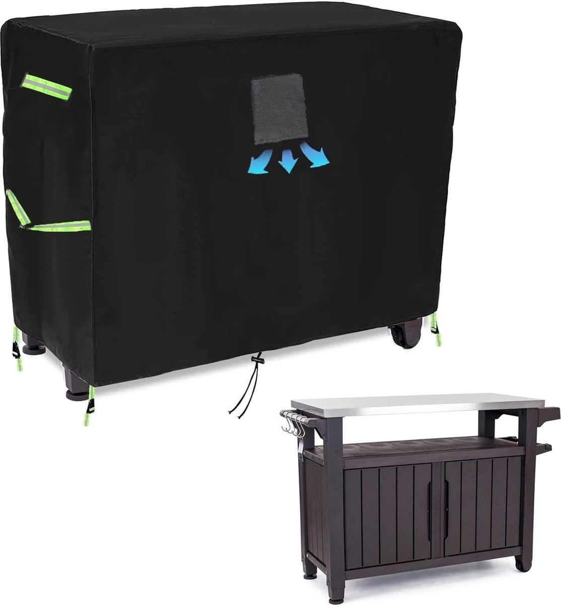 Waterdichte en UV-bestendige BBQ Grill Cover van 420D Oxford stof voor Kitchen Trolley
