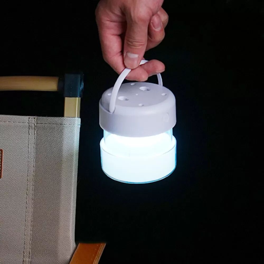 INF Lampe d'ambiance télescopique blanche pour camping - Luminosité réglable, 2400mAh