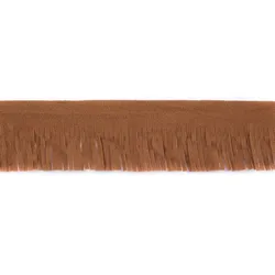 Fransenborte, camel, 75 mm, 3 m