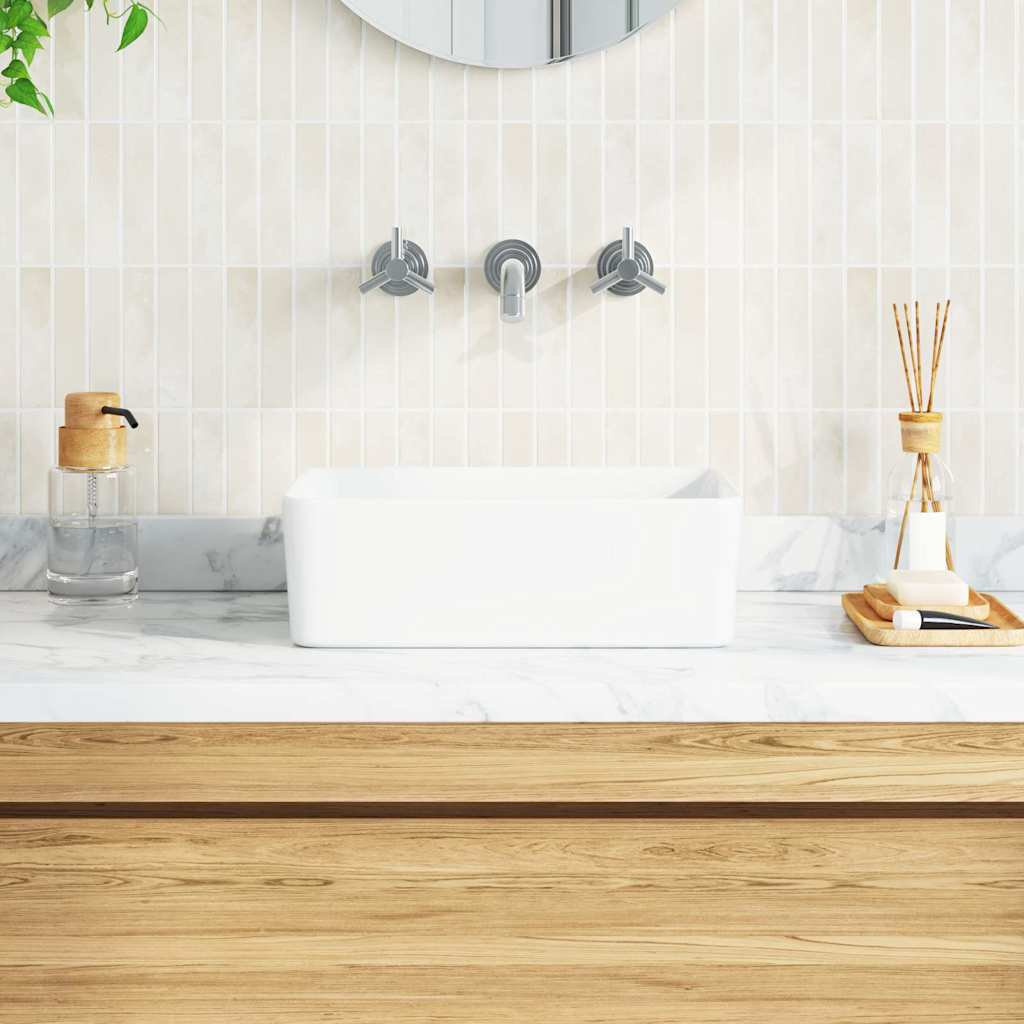 vidaXL Lavabo 40x30x13 cm Céramique Blanc