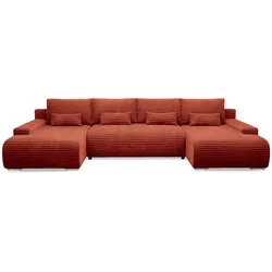 PANORAMASOFA Ivana 4 Sitzplätze Terracotta