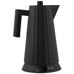 Alessi Wasserkocher Plisse 1700 ml Holz, Textil, Natur Schwarz
