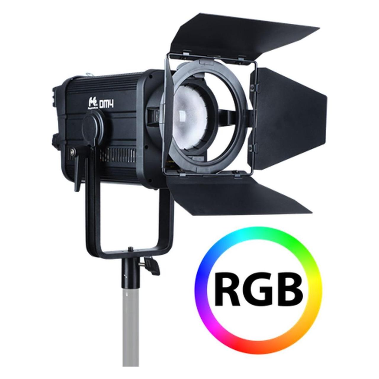 Falcon Eyes RGB LED Fresnel Spot Dimmbar DM4 400W (Studioleuchte) (290849)