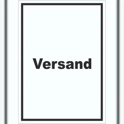 HB-Druck Versand Aufkleber mit Text Lieferung shipping hochkant A0 (841x1189mm)