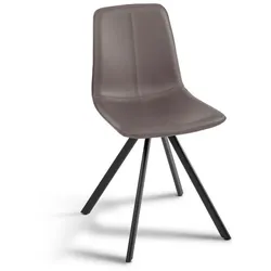 Gutekunst - Die Möbelkollektion Stuhl Tacoma Leder Grau Taupe