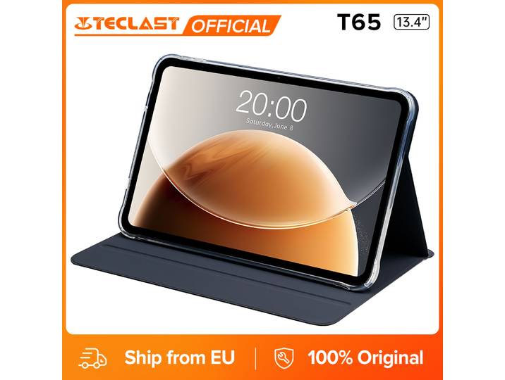 Tablette Android 16 TECLAST T65, 13,4 pouces, 120 Hz, FHD 1920x1200 IPS, 6 Go de RAM + 20 Go virtuels, 128 Go, 4G LTE, double SIM, Wi-Fi double bande, 8000 mAh, Widevine L1, Netflix, appareil photo 13