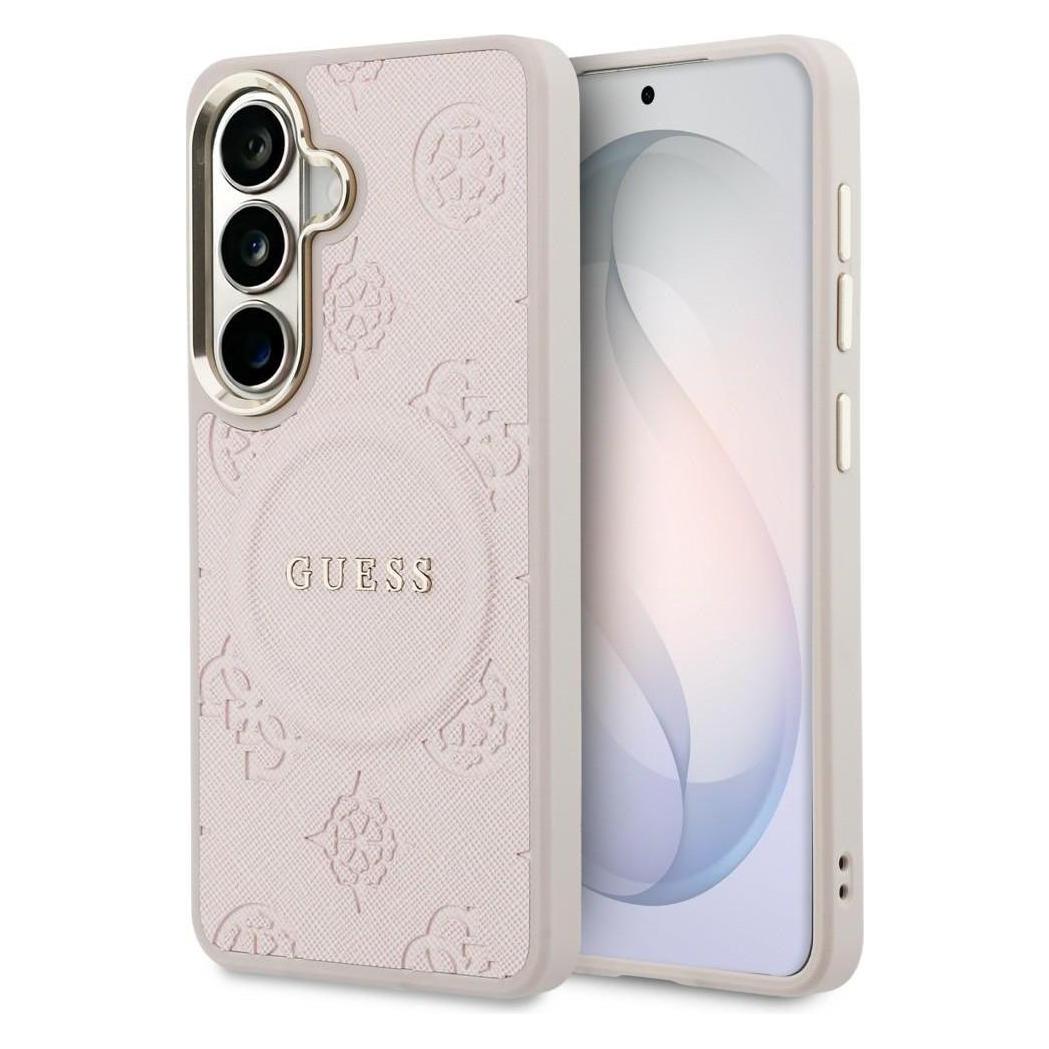 Guess - Saffiano Peony Embossed Ring (GUHMS26SPSAMSECP) - Samsung Galaxy S26 - Pink (Samsung Galaxy S26) (GUE005380)