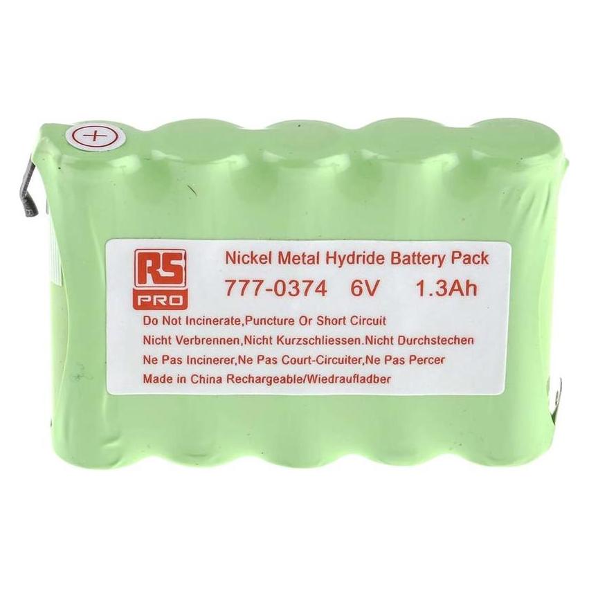 RS PRO NiMH AA x 5 1300mAh 6V Pack (5 Stk., AA, 1300 mAh) (7770374)