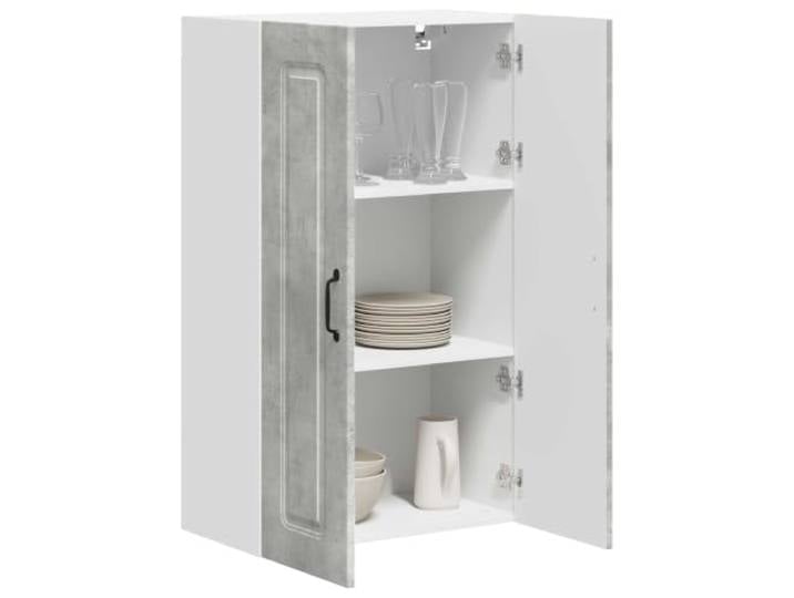 KTHLBRH Küchenschrank 60 x 31 x 100 cm Holz mehrschichtig grau 3 Einlegeböden, 2 Türen, großer Stauraum, Montage erforderlich, für Utensilien und Töpfe