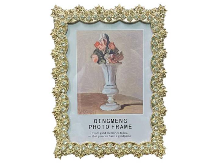 Cadre photo doré pour la décoration de la chambre à coucher, cadre photo rétro créatif