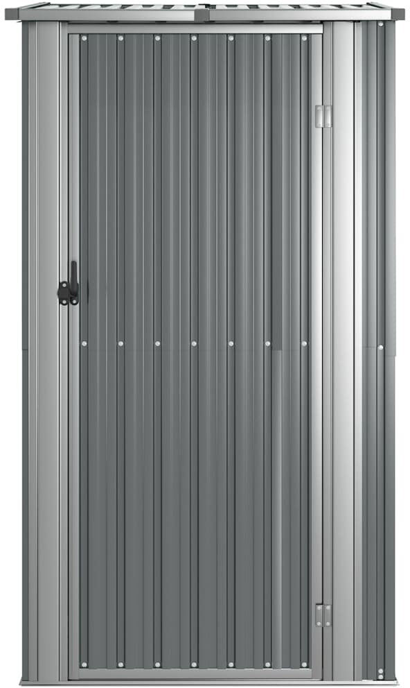 WFX Utility Eas Garden Shed Galvanised Steel Storage Shed Tool Organiser Grey 118.5cm W X 97cm D X 209.5cm H