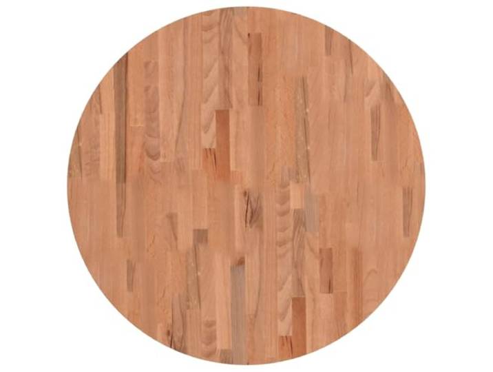 NKOPPFG Tischplatte Ø80x2,5 cm Rund Massivholz Buche Gerade Maserung, Langlebig, Für Couchtisch und Möbelprojekte, Feucht abwischbar