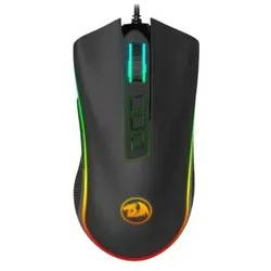 Redragon - Cobra FPS Ratón Gaming RGB Black (Kabelgebunden), Maus, Schwarz