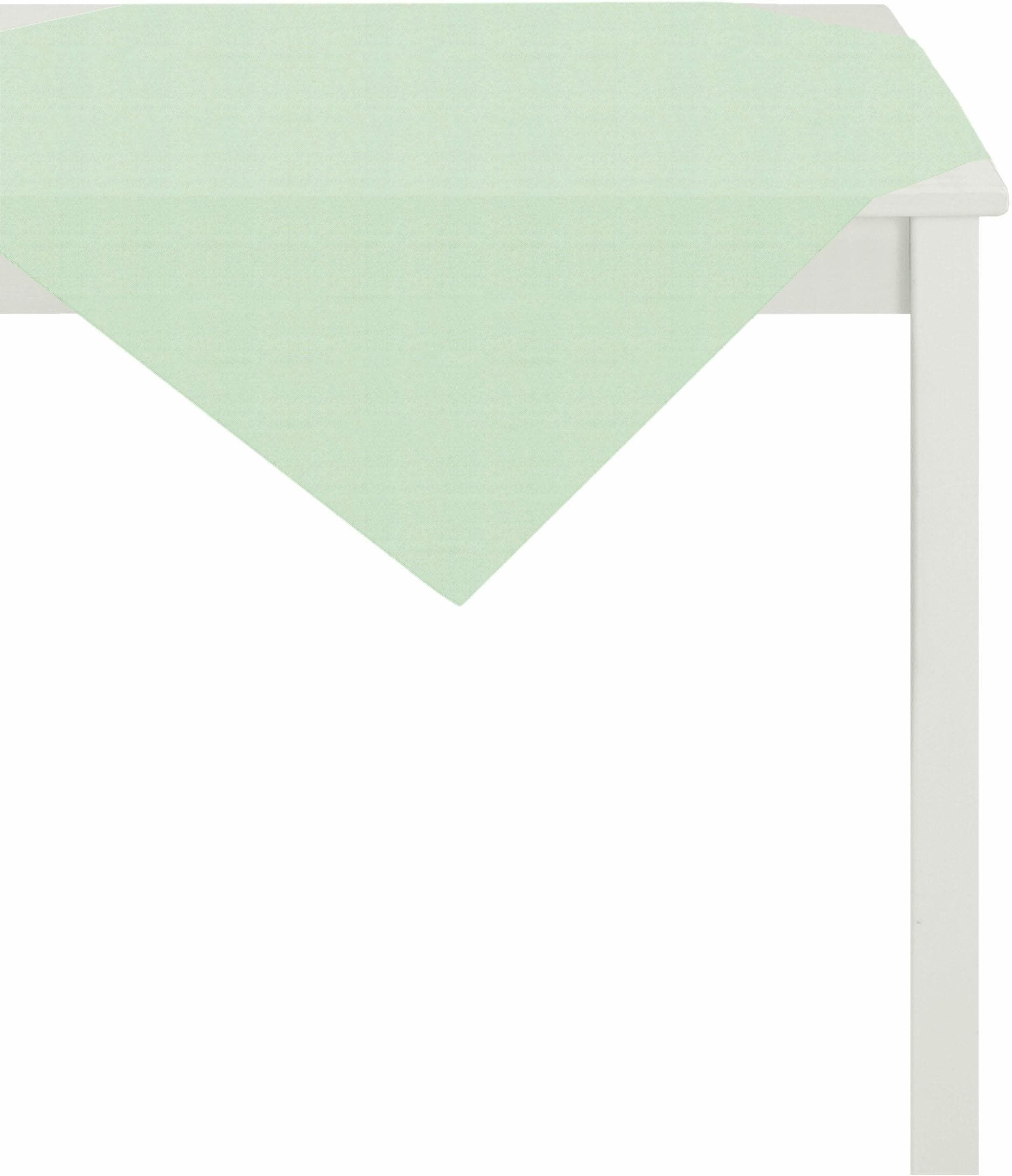 Mitteldecke APELT "3944 UNI BASIC", grün (mint), B:88cm L:88cm, Baumwolle, Tischdecken, Mitteldecke mint B/L: 88cm x 88cm, 1 Stk., quadratisch