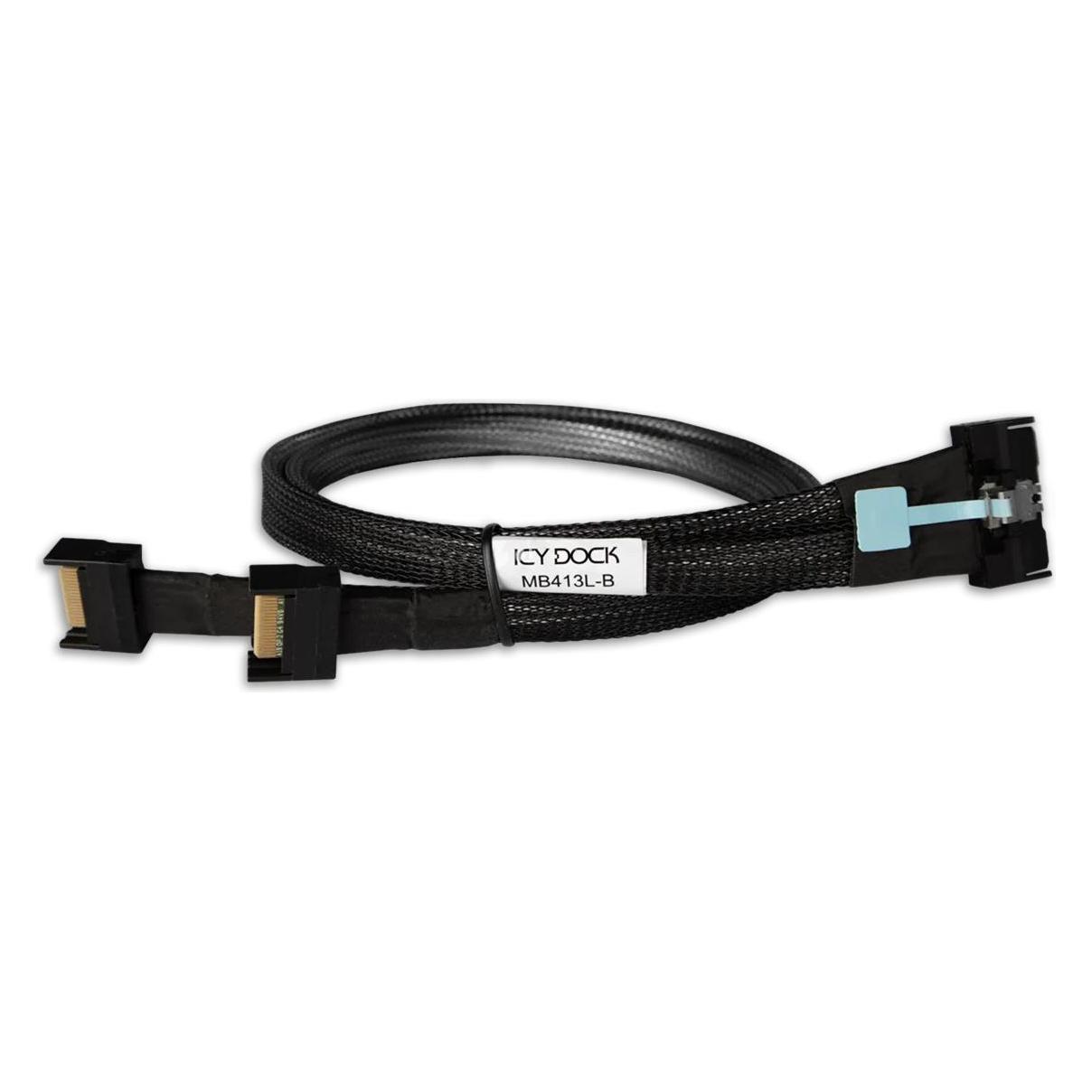 Icydock ICY DOCK Kabel MCIO 8i-> 2x MCIO 4 MCIO SSF-TA-1016,schwarz,0,5m (50 cm) (MB413L-B)