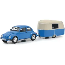 Schuco 450268300 - VW Käfer 1600i m Eriba Puck blau 1:43