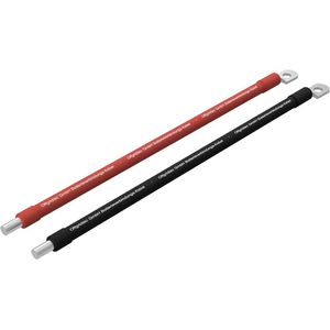 Offgridtec Batteriekabel Kupfer, 35mm², einseitig M8 Kabelschuh, rot / schwarz, 1m