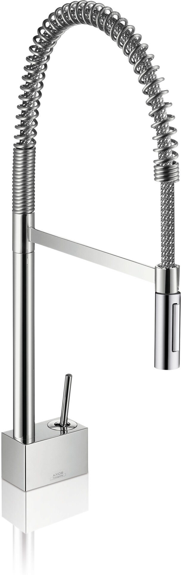 Hansgrohe mitigeur d' Axor Starck 10821800 avec douchette extensible, Inox optique