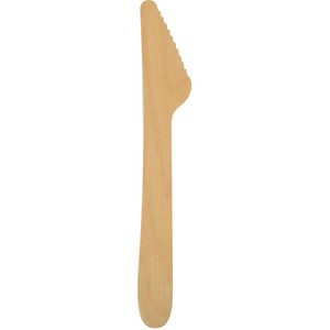 Papstar Einwegbesteck pure 86939, aus Birkenholz, Messer, 16,5 cm, 500 Stück