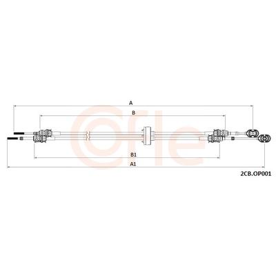 COFLE Seilzug, Schaltgetriebe 2CB.OP001 für Opel