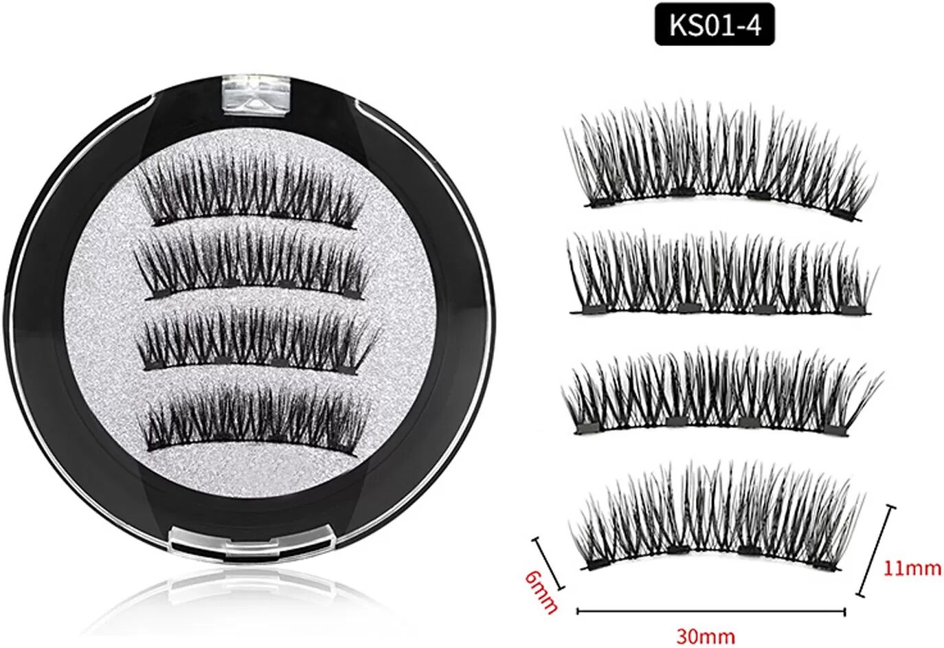INF Magnetische Wimpern mit Applikator model 2