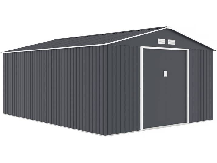 Abri de jardin métal Vegas - 15 m² - Gris