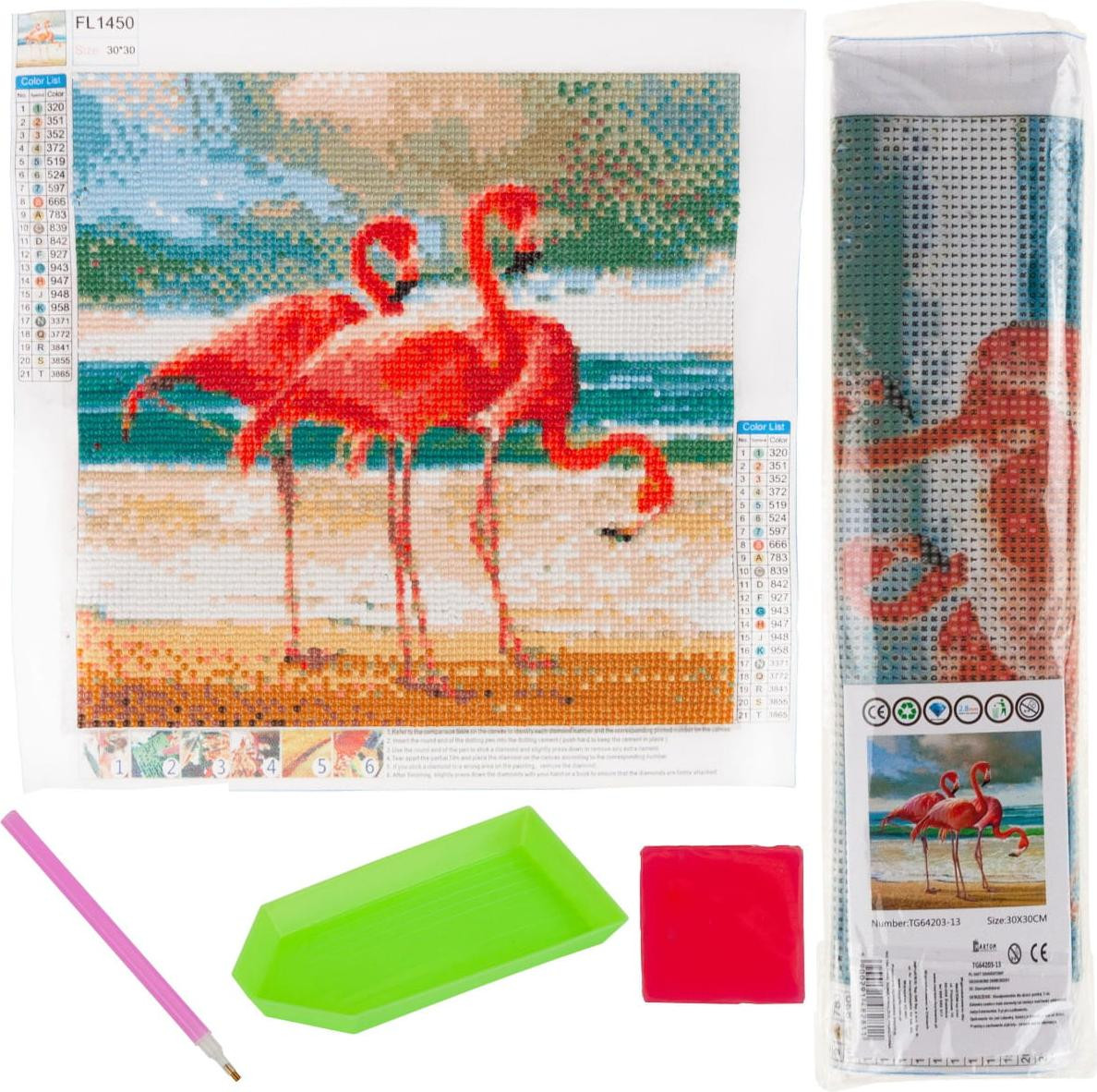 Martom Diamantmozaïek Set Flamingo's Vogels 5D