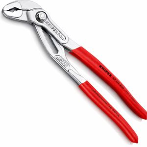 Knipex Wasserpumpenzange Cobra, 87 03 250, Druckknopf-Einstellung, Griffe kunststoffüberzogen, 250 x 46mm
