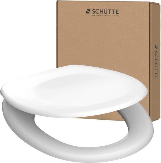Moderne ronde toiletbril in wit plastic
