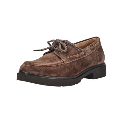 Mokassin GABOR "Gabor Halbschuhe Veloursleder", Damen, Gr. 39, cacao, Veloursleder, Schuhe Mokassin