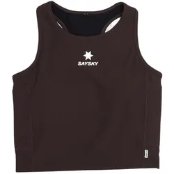 Saysky Damen Combat Rib Crop Top braun