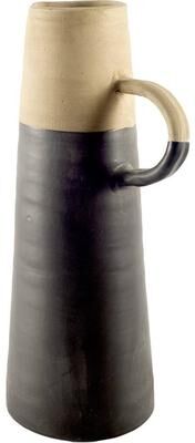 Mercana Garand III Black & Tan Ceramic Vase (Large)