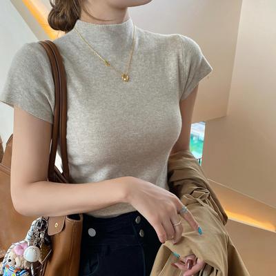 Lush Living Finds Sleek Fit Sleeveless Mock Neck Tank Top For Women Slim Fit Summer Streetwear Essentials oatmeal