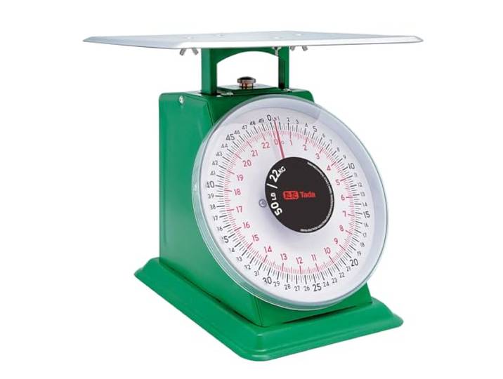 Tada Robuste Küchenwaage mit mechanischem Zifferblatt, 22,7 kg Edelstahl-Plattform