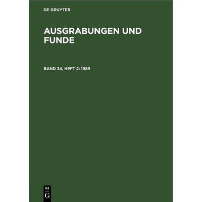 1989, Gebundene Ausgabe von , De Gruyter, 978-3-11-247431-0