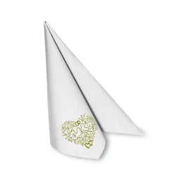 Serviette (PAP-Airlaid) PREMIUM Hochzeit 40 x 40 cm [50 St.]