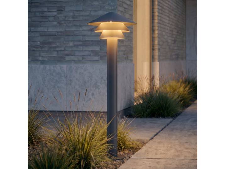 Bornes lumineuses LED Montaro, anthracite, 110 cm, aluminium, IP54 - Lucande - Moderne - À ampoule unique