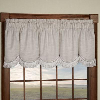 Ricardo Trading Llc Marshfield Scalloped Valance 72 x 20, 72 x 20, Parchment