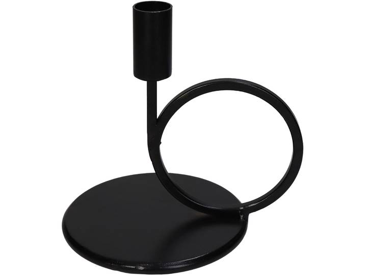 Kerzenständer Urban schwarz Metall H 17 cm - Kerzenständer