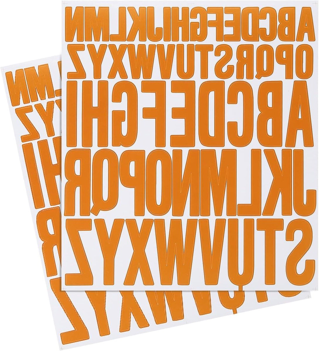 624 stuks Letterstickers Alfabet - Wit Vinyl - Waterdicht en Duurzaam