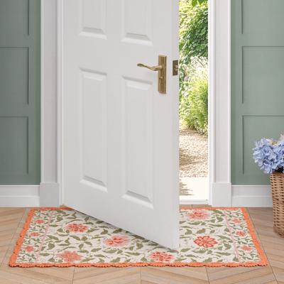 Laura Ashley Cotton Slub Crochet Border Rugs