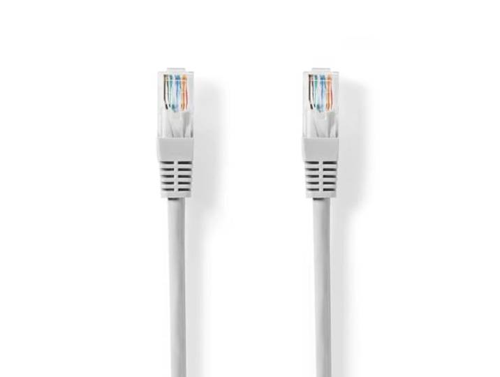 NEDIS Cat 5e-kabel U/UTP RJ45 stekker RJ45 stekker 15,0 m rond PVC grijs label