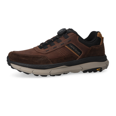 Sneaker CAMEL ACTIVE, Herren, Gr. 42, braun (cafe), Leder, Schuhe Sneaker, Halbschuh, Freizeitsneaker, Outdoorschuh mit Drehverschluss