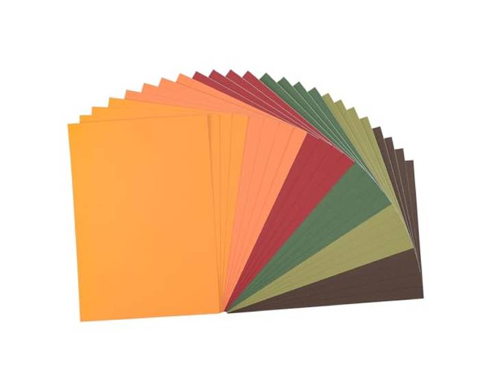 Vaessen Creative Florence Zelfklevende cardstock A4 knutselpapier, A4, kleurenmix, 24 stuks, bedrukbaar papier, voor knutselen en hobbyprojecten