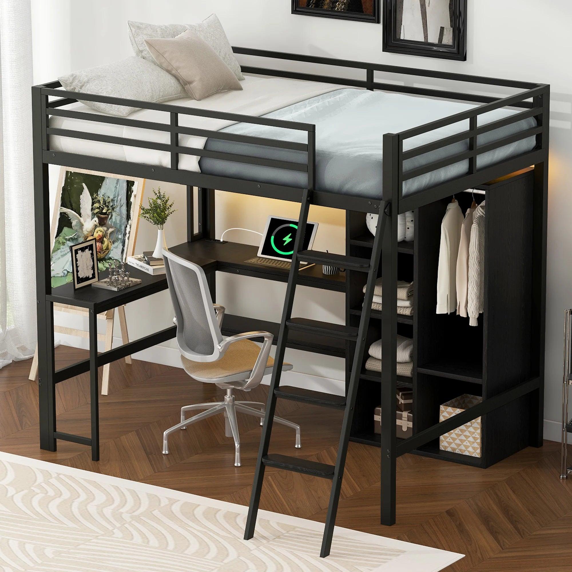 Kinderbett - Kleinkindbett - Jugendbett - Bett aus Holz - Massives Kiefernholz - Sicherheitsgitter, 60 cm hoch