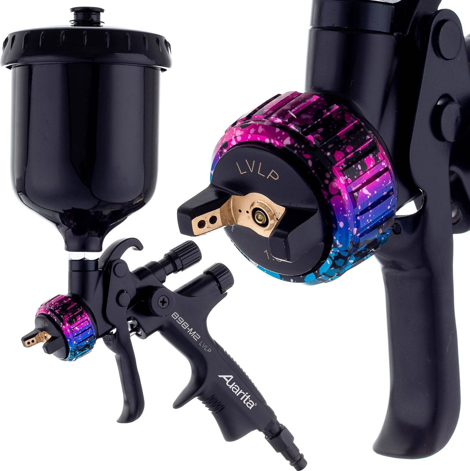 Auarita LVLP spuitpistool met 1,4 mm Teflon voor verfwerkzaamheden, 600 ml