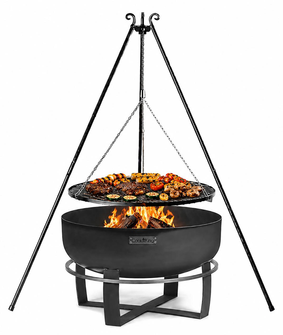 CookKing Schwenkgrill Set Viking 3 inclusief vuurschaal, driepoot en grillrooster