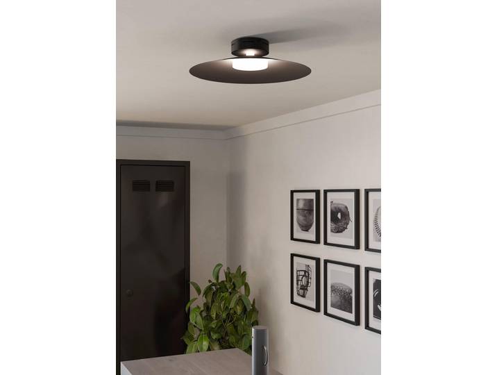 Eglo LED Smart Deckenleuchte Conomavilla-Z Schwarz Ø45cm 15\,5W 2000lm RGBTW 2700K-6500K Dimmbar App Bluetooth Matter ZigBee