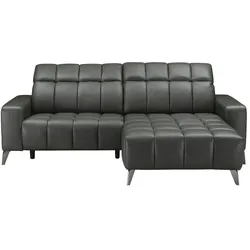 uno Ecksofa mit Relaxfunktion Luzern , grau , Maße (cm): B: 256 H: 83 T: 179.0